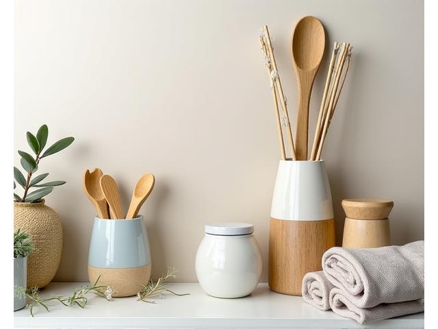 Деревянные кухонные принадлежности и эко-чистящие средства